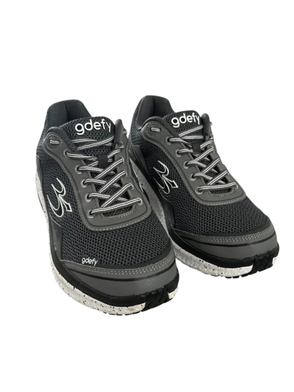 Gravity Defyer TB9024FGS-W Mens Black Gray Mighty Walk Size 9.5